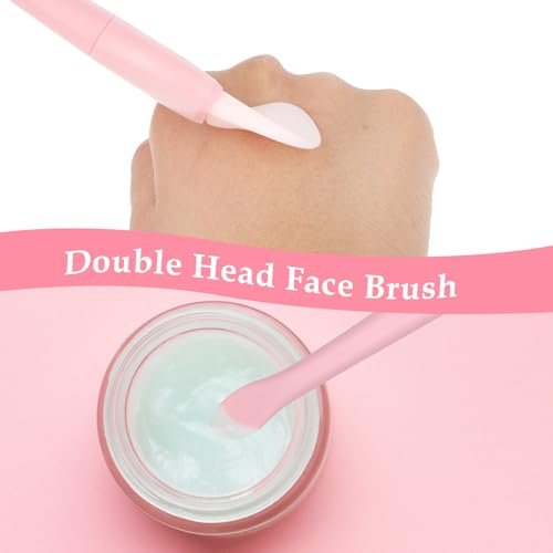 Ouligay 2 Pack Silicone Face Mask Brush Applicator - Soft, Reusable Facial Mask Spatula for Mud, Clay, and Cream Masks - görsel 16