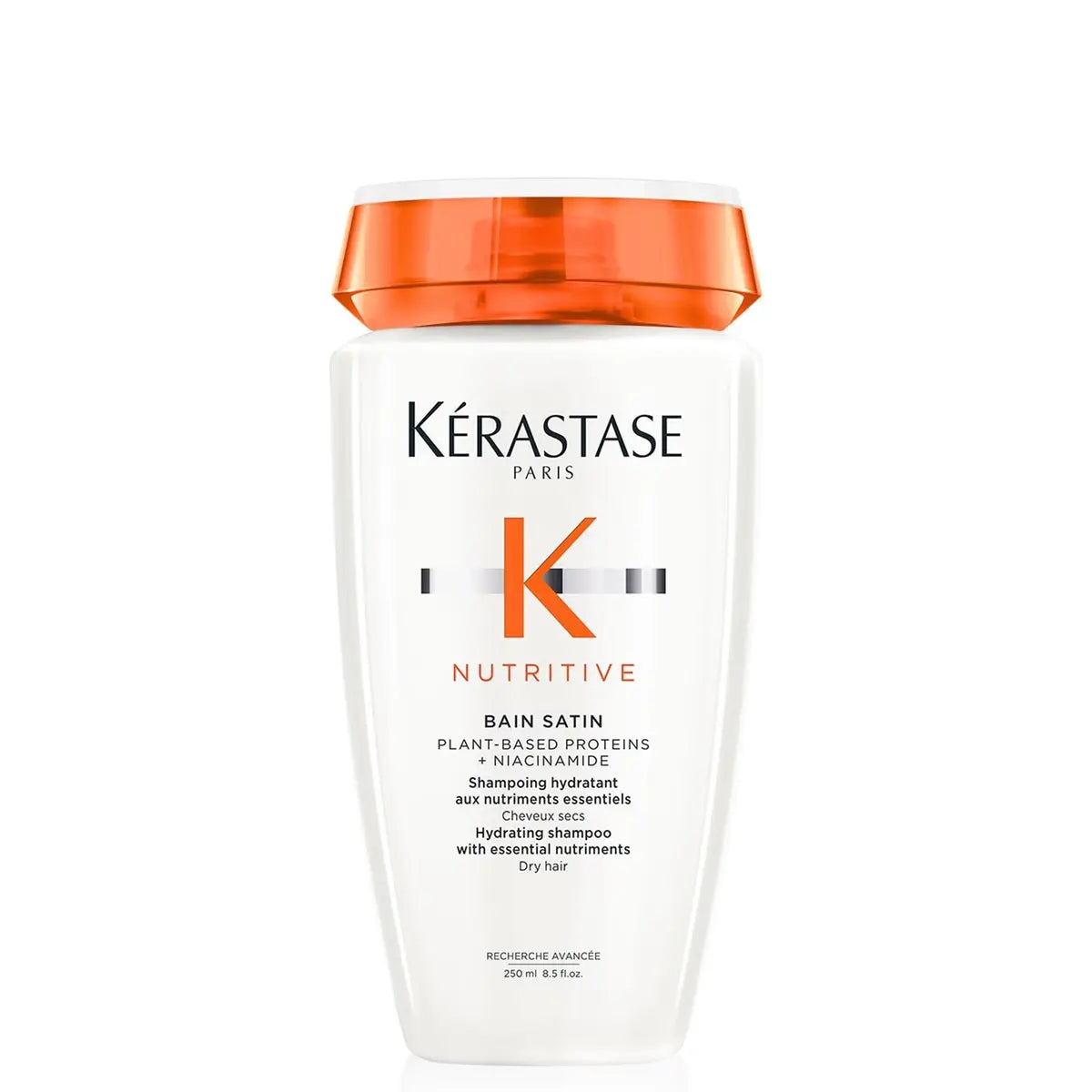 KÉRASTASE Nutritive Gentle Hydrating Shampoo for Dry Hair - Nourishing Protein Formula with Niacinamide, Moisturises, Softness and Restores Thickness and Shine, Bain Satin, 8.5 Fl Oz Avelisse