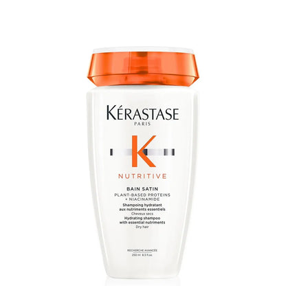 KÉRASTASE Nutritive Gentle Hydrating Shampoo for Dry Hair - Nourishing Protein Formula with Niacinamide, Moisturises, Softness and Restores Thickness and Shine, Bain Satin, 8.5 Fl Oz Avelisse