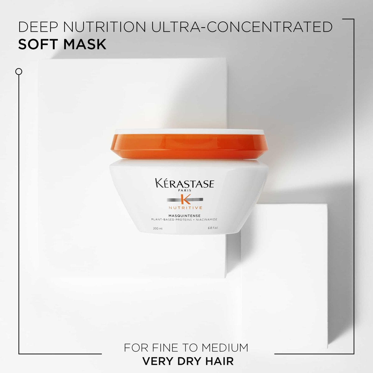 Kerastase Nutritive Masquintense Mask for Fine to Medium Dry Hair - Deeply Nourishes & Conditions with Plant-Based Proteins & Niacinamide, 6.8 Fl Oz Avelisse