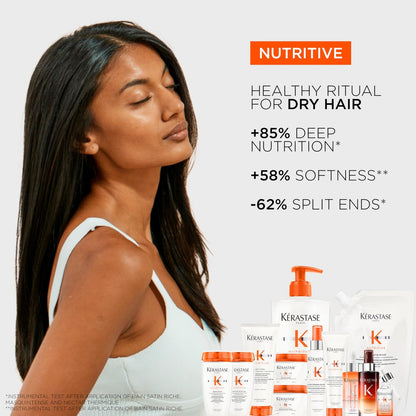 Kerastase Nutritive Masquintense Mask for Fine to Medium Dry Hair - Deeply Nourishes & Conditions with Plant-Based Proteins & Niacinamide, 6.8 Fl Oz Avelisse