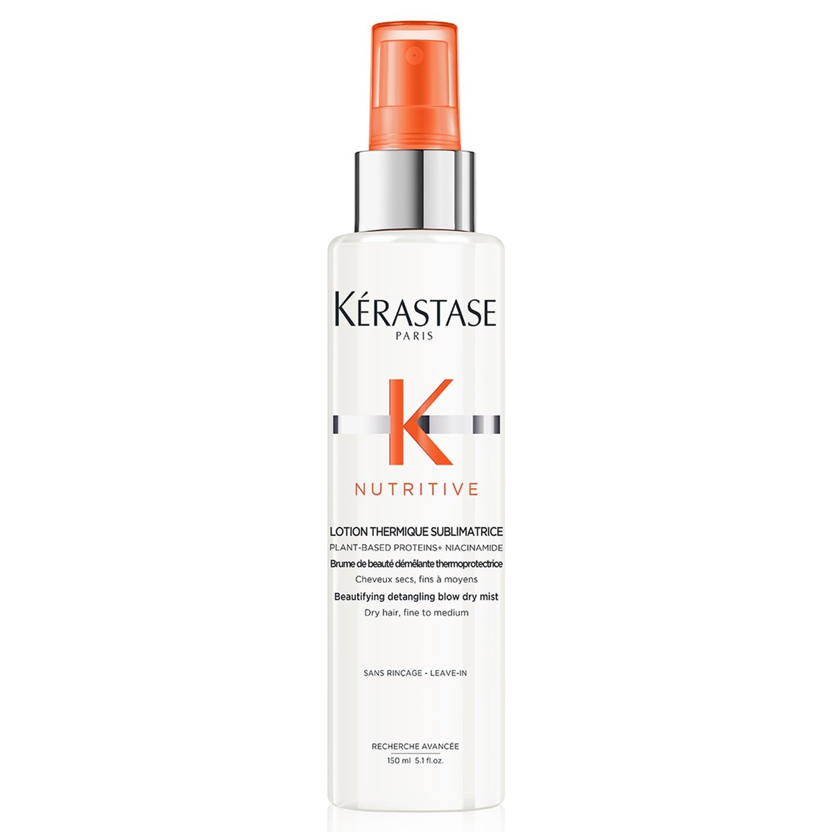 KÉRASTASE Nutritive Heat Protecting Spray – Nourishing Heat Protectant for Dry Fine to Medium Hair – Detangle, Reduce Frizz & Fly-aways – Lotion Thermique Sublimatrice 5.1 Fl Oz Avelisse
