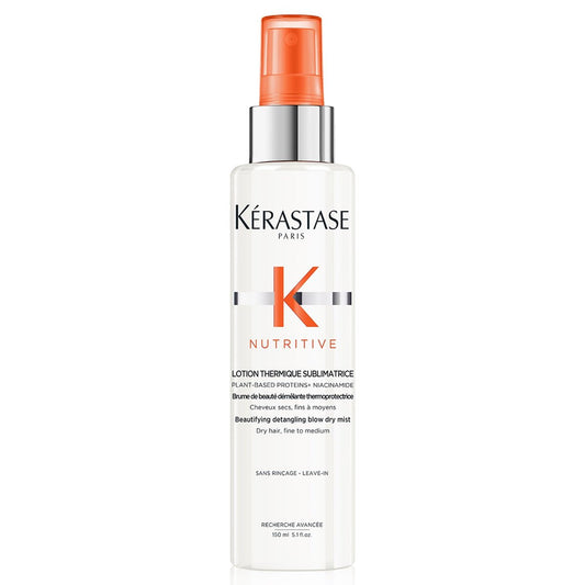 KÉRASTASE Nutritive Heat Protecting Spray – Nourishing Heat Protectant for Dry Fine to Medium Hair – Detangle, Reduce Frizz & Fly-aways – Lotion Thermique Sublimatrice 5.1 Fl Oz Avelisse