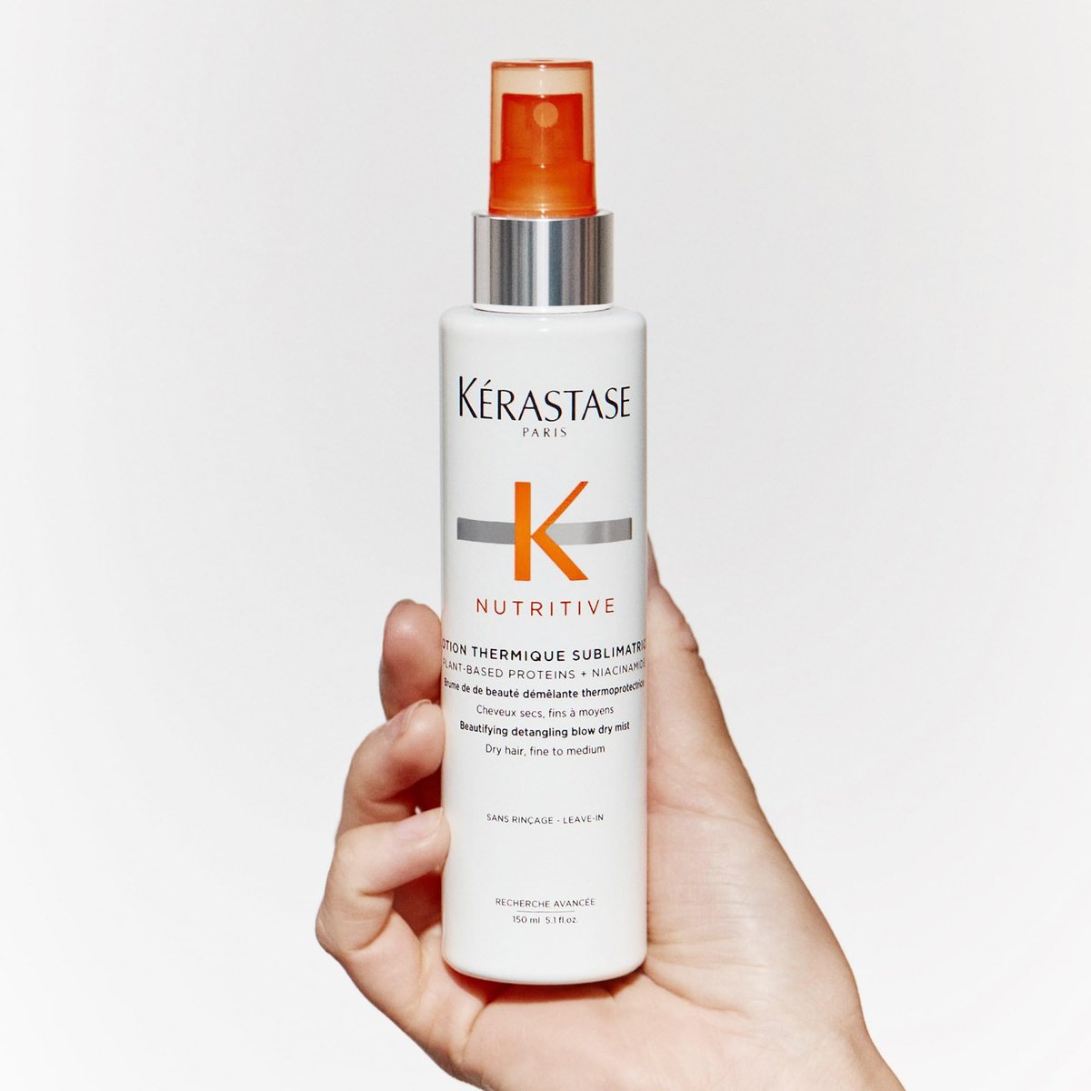 KÉRASTASE Nutritive Heat Protecting Spray – Nourishing Heat Protectant for Dry Fine to Medium Hair – Detangle, Reduce Frizz & Fly-aways – Lotion Thermique Sublimatrice 5.1 Fl Oz Avelisse