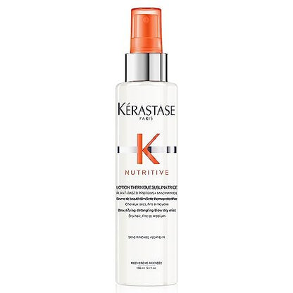 KÉRASTASE Nutritive Heat Protecting Spray – Nourishing Heat Protectant for Dry Fine to Medium Hair – Detangle, Reduce Frizz & Fly-aways – Lotion Thermique Sublimatrice 5.1 Fl Oz Avelisse