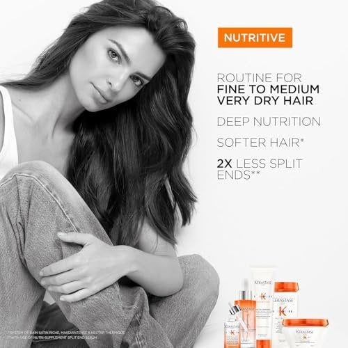 Kerastase Nutritive Split Ends Hair Serum for Dry Hair – Nourishing Leave-In Oil Treatment for Smoothness and Shine, Ultra-Sealing Formula with Anti-Dryness Polymers, 1.7 Fl Oz Avelisse