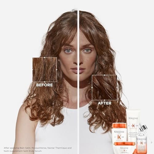 Kerastase Nutritive Split Ends Hair Serum for Dry Hair – Nourishing Leave-In Oil Treatment for Smoothness and Shine, Ultra-Sealing Formula with Anti-Dryness Polymers, 1.7 Fl Oz Avelisse