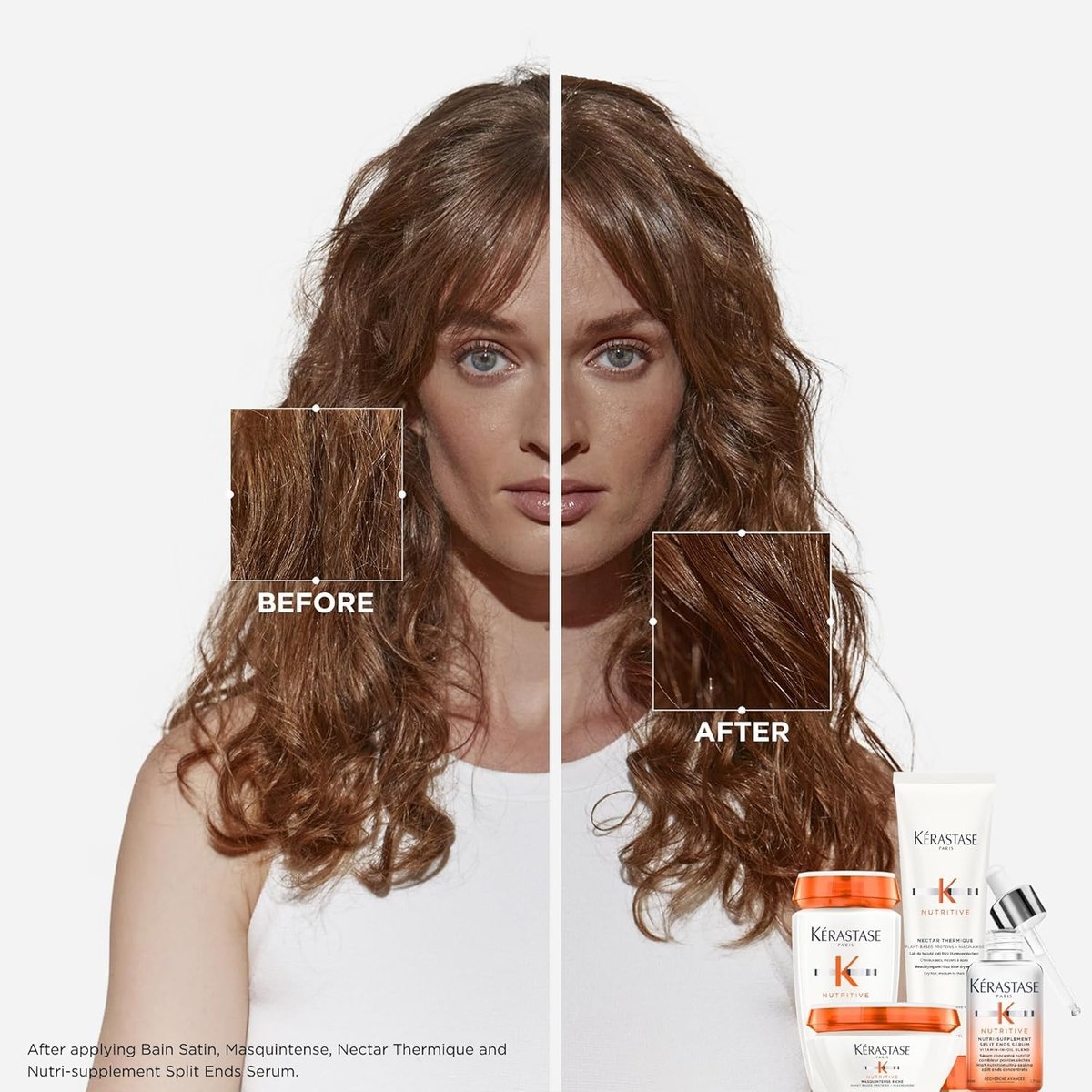 Kerastase Nutritive Split Ends Hair Serum for Dry Hair – Nourishing Leave-In Oil Treatment for Smoothness and Shine, Ultra-Sealing Formula with Anti-Dryness Polymers, 1.7 Fl Oz Avelisse