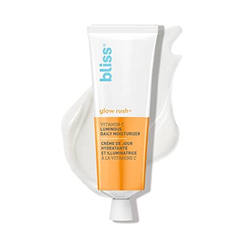 Bliss Glow Rush Vitamin C Luminous Daily Moisturizer – Brightening, Hydrating & Soothing with Ultra-Stable Vitamin C, Vitamin E, Squalane & Shea Butter (1.5 Fl Oz) Avelisse