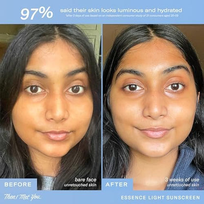 Then I Met You Essence Light Korean Sunscreen SPF 50 PA+++ with Hyaluronic Acid - Vegan & Cruelty-Free Facial Sunscreen, 1.69 oz Avelisse
