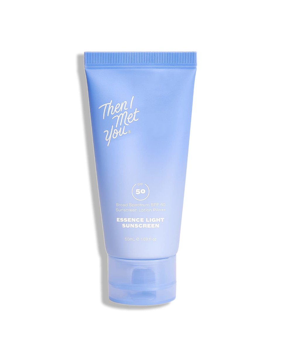 Then I Met You Essence Light Korean Sunscreen SPF 50 PA+++ with Hyaluronic Acid - Vegan & Cruelty-Free Facial Sunscreen, 1.69 oz Avelisse