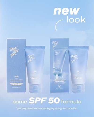 Then I Met You Essence Light Korean Sunscreen SPF 50 PA+++ with Hyaluronic Acid - Vegan & Cruelty-Free Facial Sunscreen, 1.69 oz Avelisse