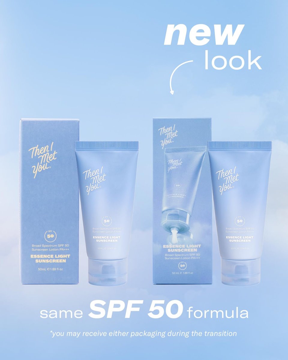 Then I Met You Essence Light Korean Sunscreen SPF 50 PA+++ with Hyaluronic Acid - Vegan & Cruelty-Free Facial Sunscreen, 1.69 oz Avelisse