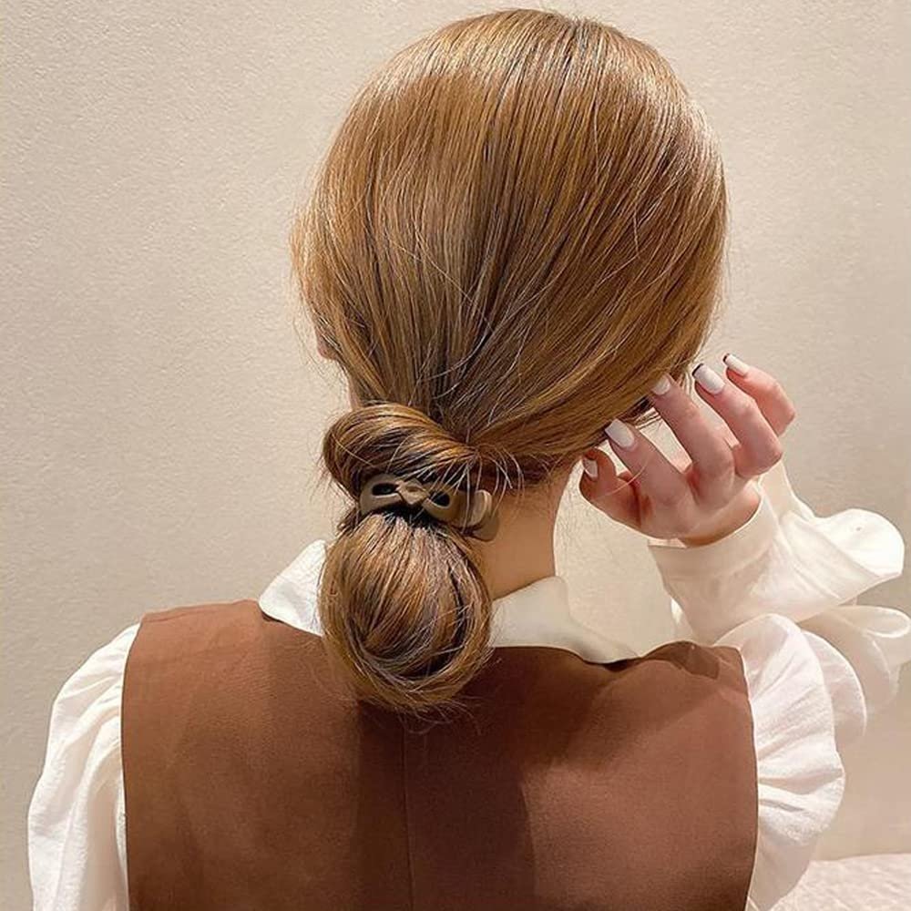 8-Pack Large Matte Ponytail Buckle Hair Clips - High Ponytail Claw Clips for Thick Hair, Nonslip Design Avelisse