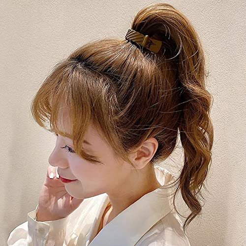 8-Pack Large Matte Ponytail Buckle Hair Clips - High Ponytail Claw Clips for Thick Hair, Nonslip Design Avelisse