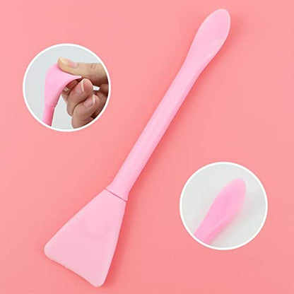 10-Pack Silicone Face Mask Brushes - Makeup Spatula Set for Skincare, Lotion, and Cream Application - DIY Facial Mask Mixing & Sampling Tools