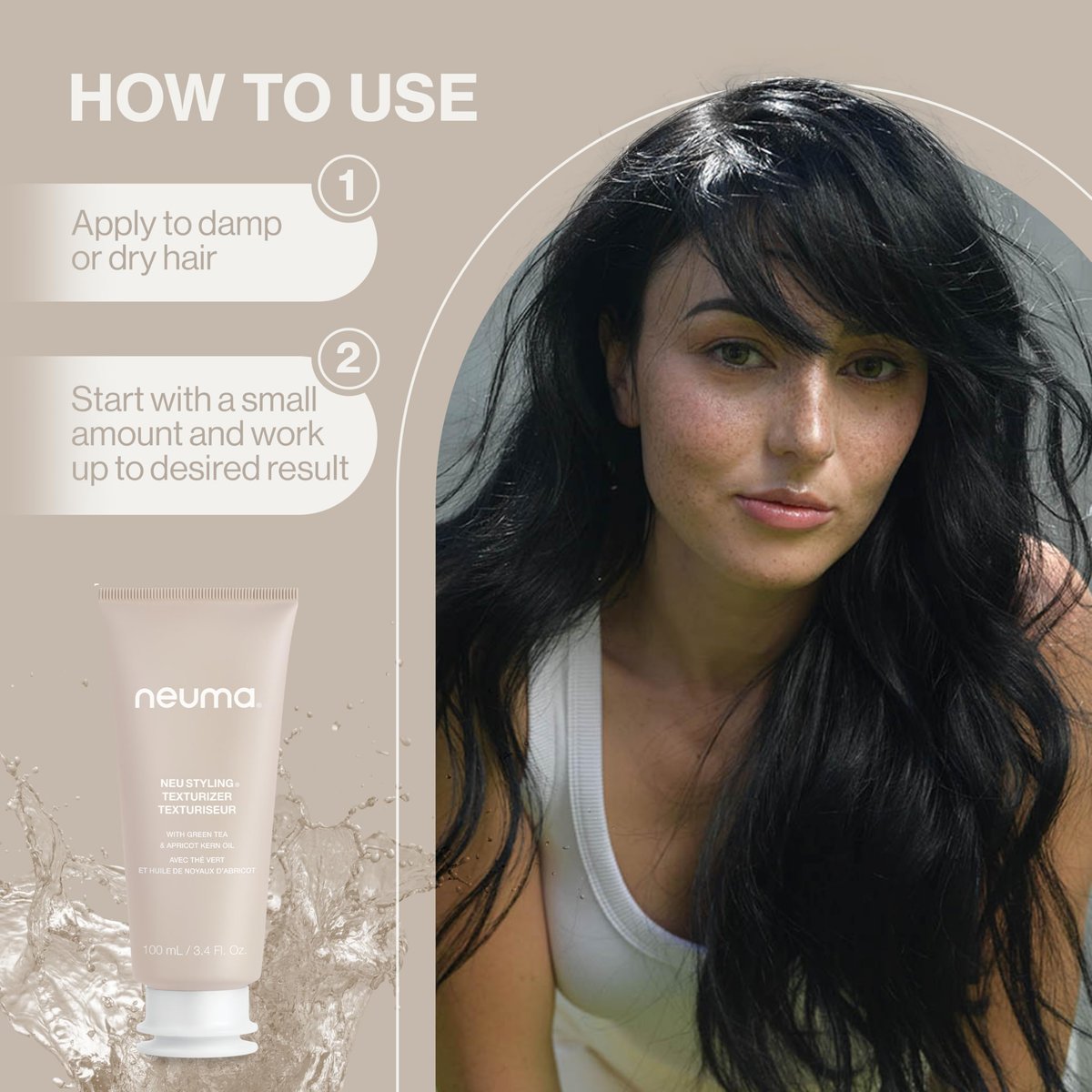 NEUMA Neu Styling Hair Texturizer Crème – 3.4 oz Hair Texture Cream with Persimmon Scent Avelisse