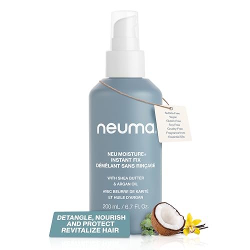 Neuma Neu Moisture Leave-In Hair Treatment Spray - 6.7 Fl Oz | Detangling & Heat Protection with Shea Butter & Argan Oil Avelisse