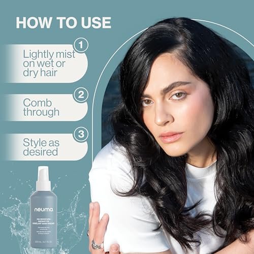 Neuma Neu Moisture Leave-In Hair Treatment Spray - 6.7 Fl Oz | Detangling & Heat Protection with Shea Butter & Argan Oil Avelisse