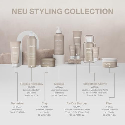 NEUMA Smoothing Hair Crème - Lightweight Frizz Control with Shea Butter & Apricot Kernel Oil for Soft, Smooth, Shiny Hair, Color-Safe Formula, 6.7 Fl Oz Avelisse