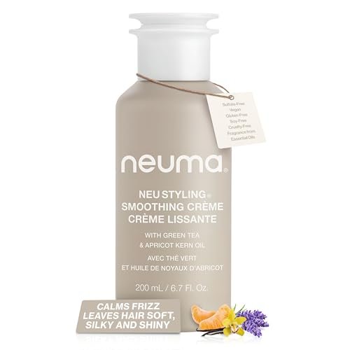 NEUMA Smoothing Hair Crème - Lightweight Frizz Control with Shea Butter & Apricot Kernel Oil for Soft, Smooth, Shiny Hair, Color-Safe Formula, 6.7 Fl Oz Avelisse