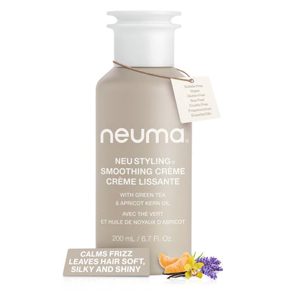 NEUMA Smoothing Hair Crème - Lightweight Frizz Control with Shea Butter & Apricot Kernel Oil for Soft, Smooth, Shiny Hair, Color-Safe Formula, 6.7 Fl Oz Avelisse