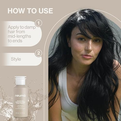 NEUMA Smoothing Hair Crème - Lightweight Frizz Control with Shea Butter & Apricot Kernel Oil for Soft, Smooth, Shiny Hair, Color-Safe Formula, 6.7 Fl Oz Avelisse