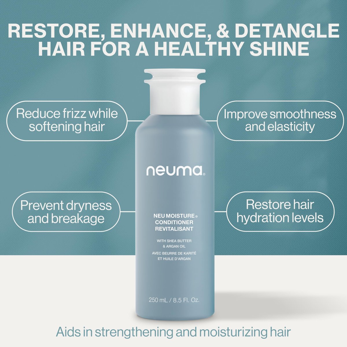 Neuma Neu Sulfate-Free Moisturizing Conditioner | Hydrating Conditioner with Shea Butter & Argan Oil | Vegan & Color-Safe Formula for Dry Hair Avelisse