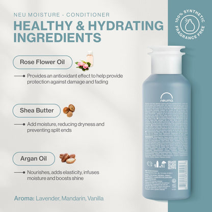 Neuma Neu Sulfate-Free Moisturizing Conditioner | Hydrating Conditioner with Shea Butter & Argan Oil | Vegan & Color-Safe Formula for Dry Hair Avelisse