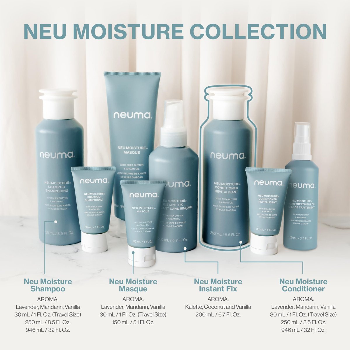 Neuma Neu Sulfate-Free Moisturizing Conditioner | Hydrating Conditioner with Shea Butter & Argan Oil | Vegan & Color-Safe Formula for Dry Hair Avelisse