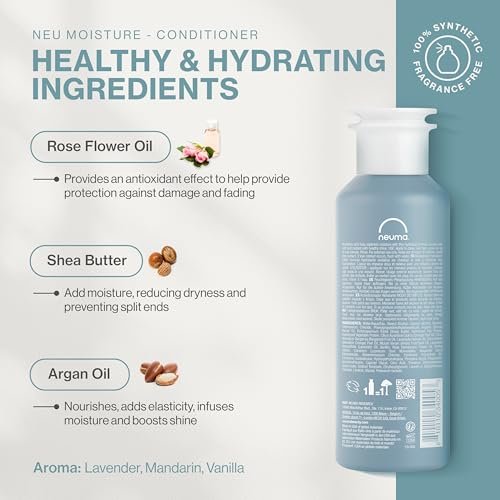 Neuma Neu Sulfate-Free Moisturizing Conditioner | Hydrating Conditioner with Shea Butter & Argan Oil | Vegan & Color-Safe Formula for Dry Hair Avelisse