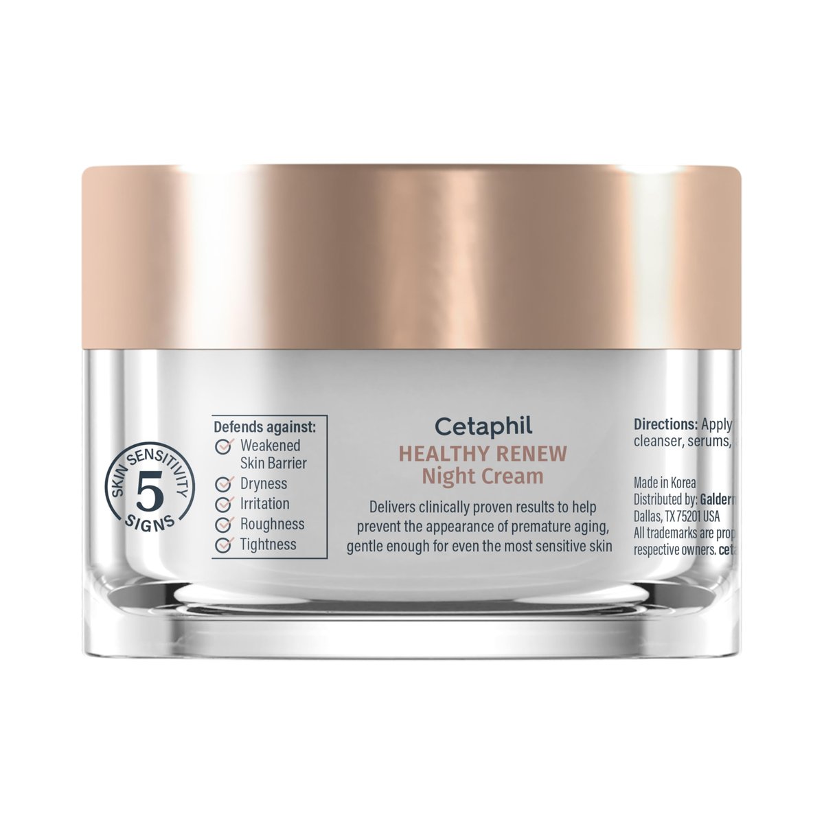 Cetaphil Healthy Renew Skin Tightening Night Cream 1.7 Oz – Wrinkle Repair Face Cream with Peptides, Retinol Alternative for Sensitive Skin, Fragrance Free Avelisse