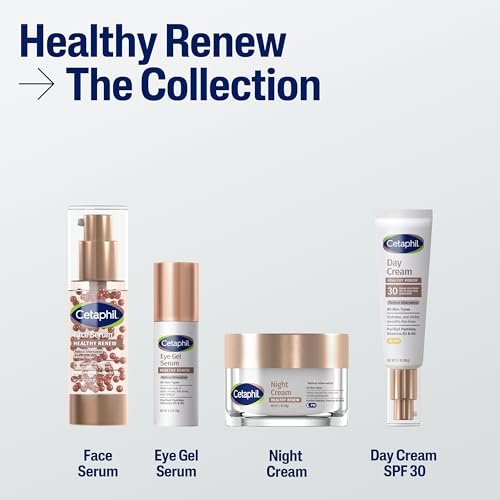 Cetaphil Healthy Renew Skin Tightening Night Cream 1.7 Oz – Wrinkle Repair Face Cream with Peptides, Retinol Alternative for Sensitive Skin, Fragrance Free Avelisse