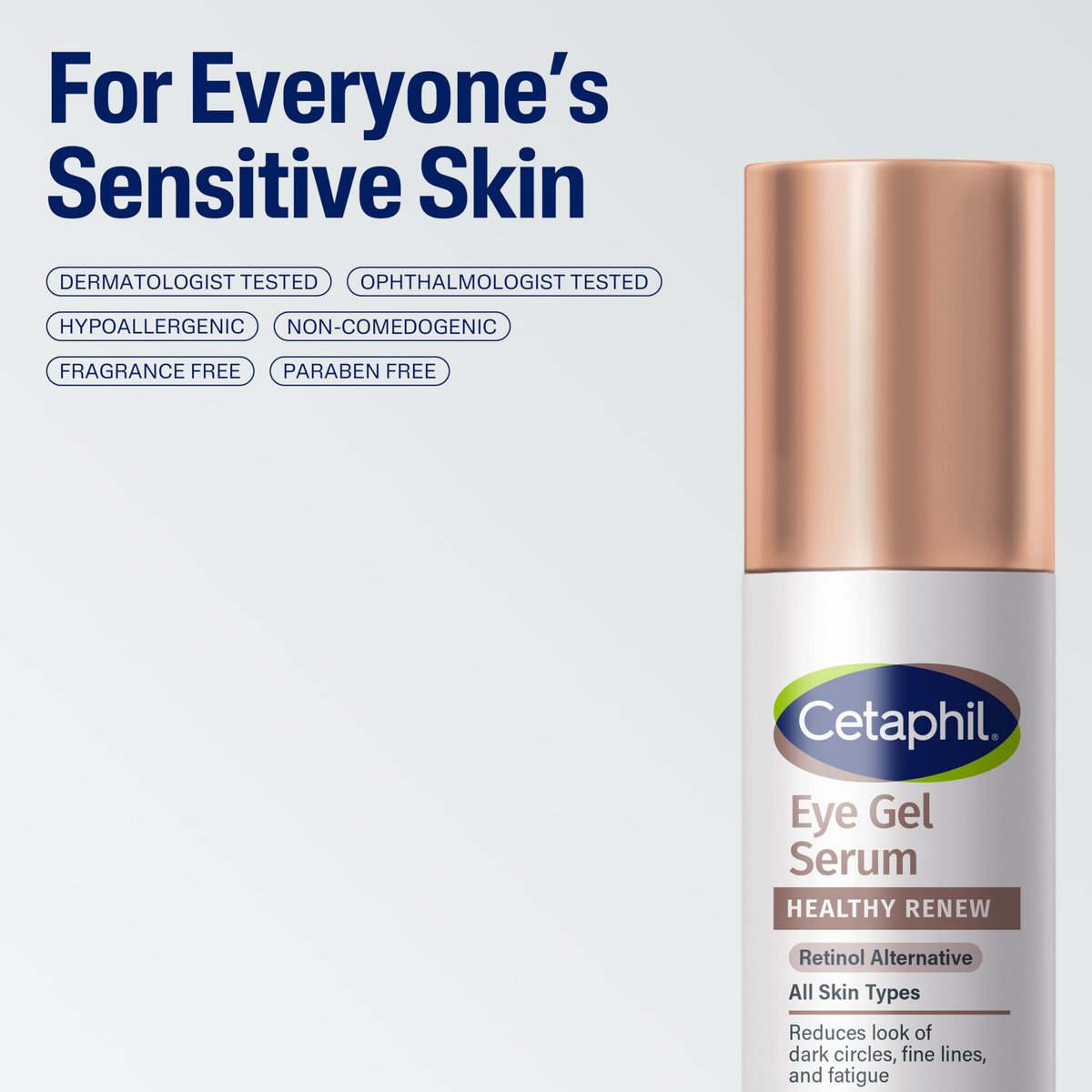 Cetaphil Healthy Renew Hydrating Eye Gel Serum – 0.5 oz Anti-Aging Eye Cream with Peptides, Reduces Dark Circles & Wrinkles, Retinol Alternative for Sensitive Skin Avelisse