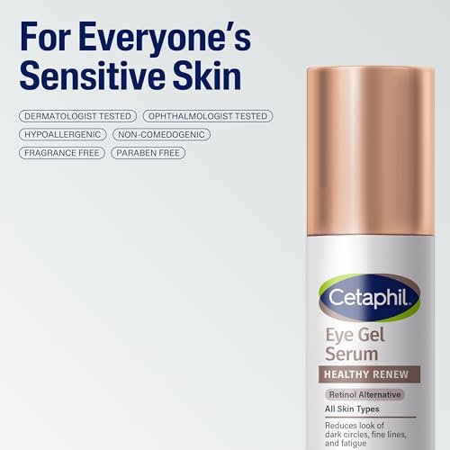 Cetaphil Healthy Renew Hydrating Eye Gel Serum – 0.5 oz Anti-Aging Eye Cream with Peptides, Reduces Dark Circles & Wrinkles, Retinol Alternative for Sensitive Skin Avelisse