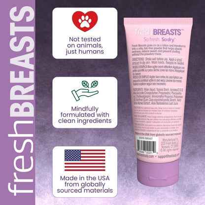 Ladies No Sweat Bundle: Fresh BREASTS Lotion (3.4 oz) & Anti-Monkey Butt Body Powder (8 oz) – Stay Cool & Dry All Day Avelisse