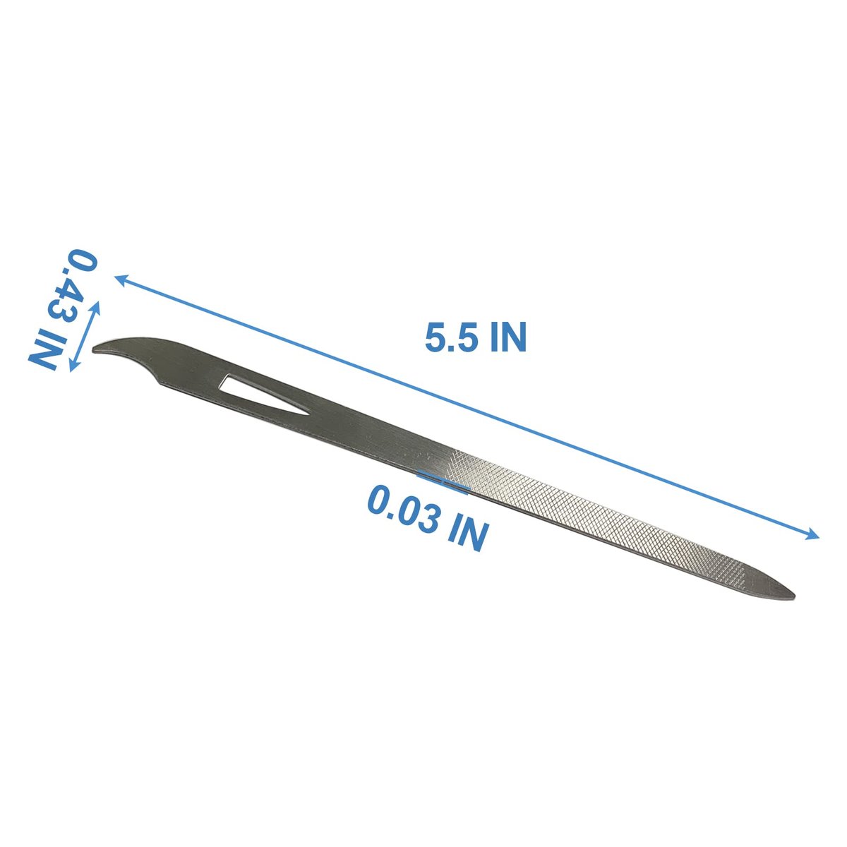 AhaTopia 6-Pack Stainless Steel Metal Nail Files for Natural Nails – 5.5-Inch Double-Sided Manicure & Pedicure Tool - görsel 9
