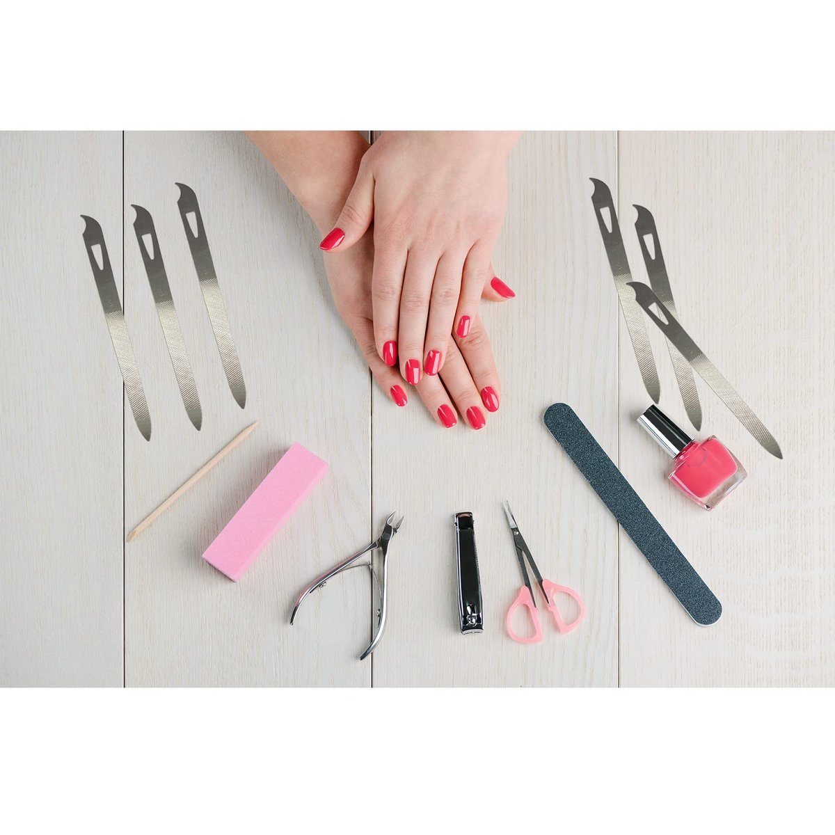 AhaTopia 6-Pack Stainless Steel Metal Nail Files for Natural Nails – 5.5-Inch Double-Sided Manicure & Pedicure Tool - görsel 7
