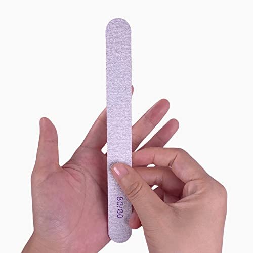 80/80 Grit Nail Files (50 Pcs) - Coarse Emery Boards for Acrylic & Gel Nails - Professional Reusable Manicure Files by GigaGround - görsel 8