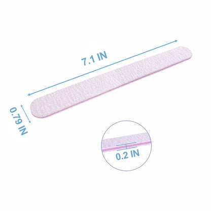 80/80 Grit Nail Files (50 Pcs) - Coarse Emery Boards for Acrylic & Gel Nails - Professional Reusable Manicure Files by GigaGround