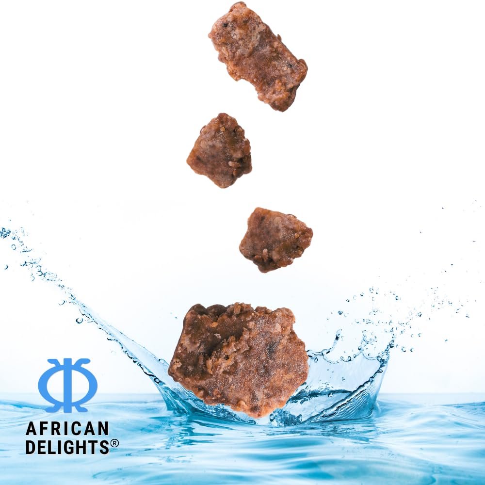 African Delights Herbal Black Soap Bar – Traditional Ghanaian Face & Body Cleanser, 17.64 oz - görsel 11