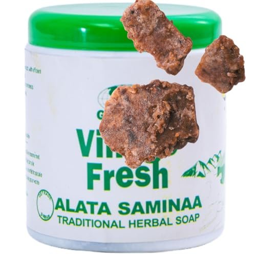 African Delights Herbal Black Soap Bar – Traditional Ghanaian Face & Body Cleanser, 17.64 oz - görsel 2