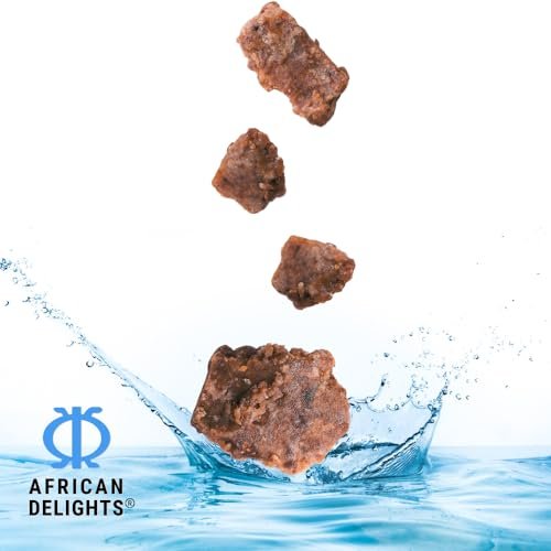 African Delights Herbal Black Soap Bar – Traditional Ghanaian Face & Body Cleanser, 17.64 oz - görsel 12