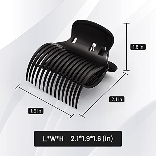 12-Pack Plastic Hair Roller Clips - Replacement Clips for Small, Medium, Large & Jumbo Rollers - Black - görsel 4