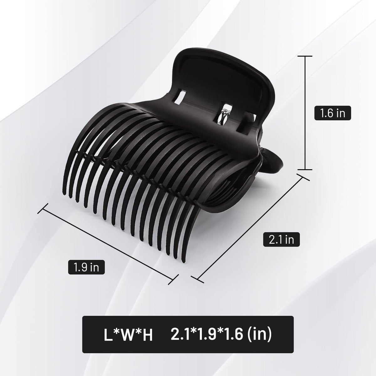 12-Pack Plastic Hair Roller Clips - Replacement Clips for Small, Medium, Large & Jumbo Rollers - Black - görsel 3