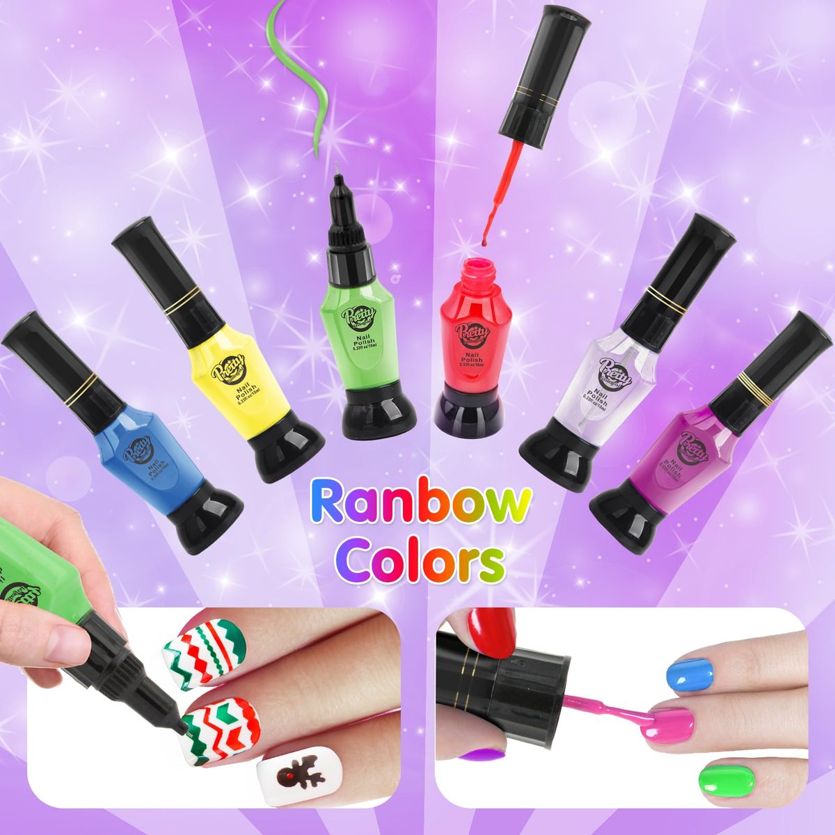 BATTOP Kids Nail Art Kit for Girls Ages 7-12 – with Nail Dryer, 2-in-1 Water Based Nail Polish Pen, 3D Decorations & Stickers, Nail File – Creative Birthday Gift for Girls 7-12 Avelisse