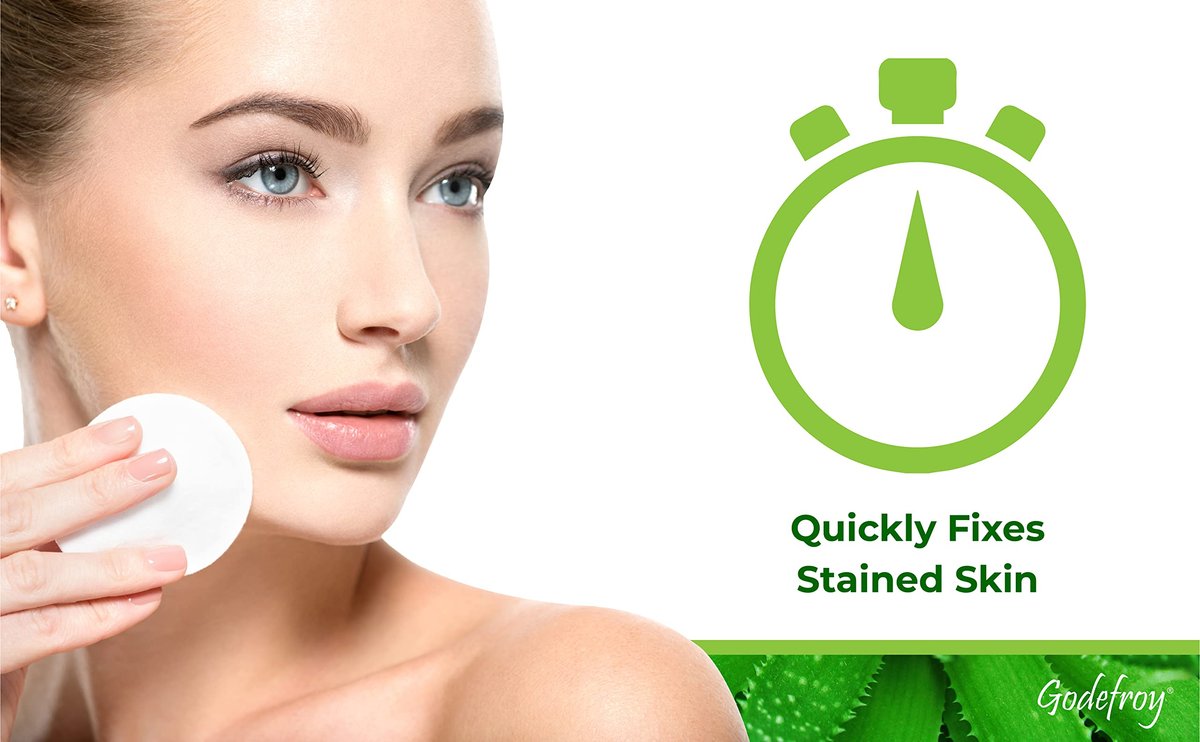 Godefroy Stain Remover for Hair Color, Hair Dye, Eyebrow and Eyelash Enhancer - Remove Unwanted Stains from Hair or Skin, Infused with Aloe Vera (4 Ounce, 40 Applications) Avelisse