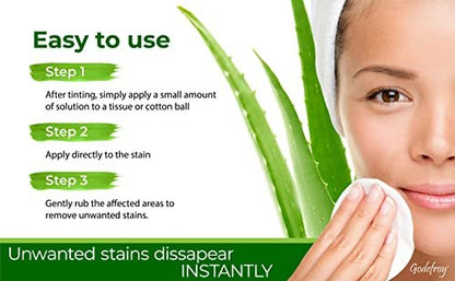 Godefroy Stain Remover for Hair Color, Hair Dye, Eyebrow and Eyelash Enhancer - Remove Unwanted Stains from Hair or Skin, Infused with Aloe Vera (4 Ounce, 40 Applications) Avelisse