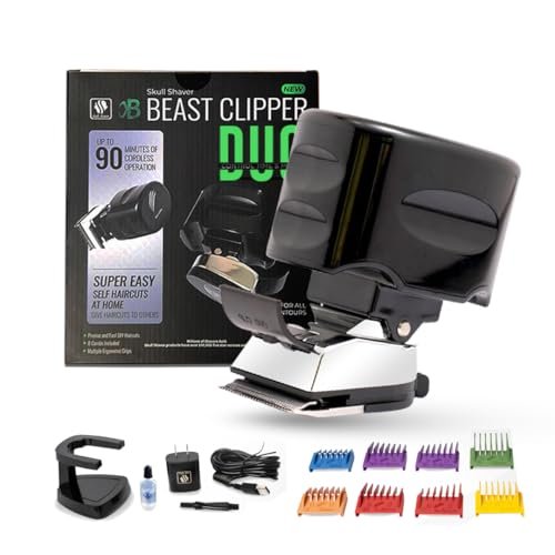 Skull Shaver Beast Clipper Duo - Cordless Home Haircut & Grooming Kit for Men & Women Avelisse