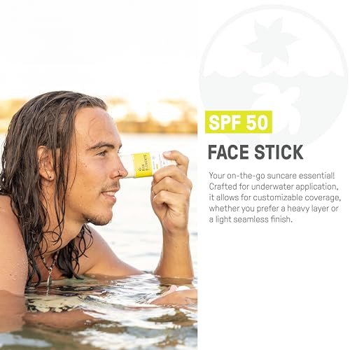 Raw Elements Face Stick SPF 50 - All-Natural Mineral Sunscreen, Reef Safe, Water Resistant, Broad Spectrum UVA/UVB Protection, Travel Size 1 oz Avelisse